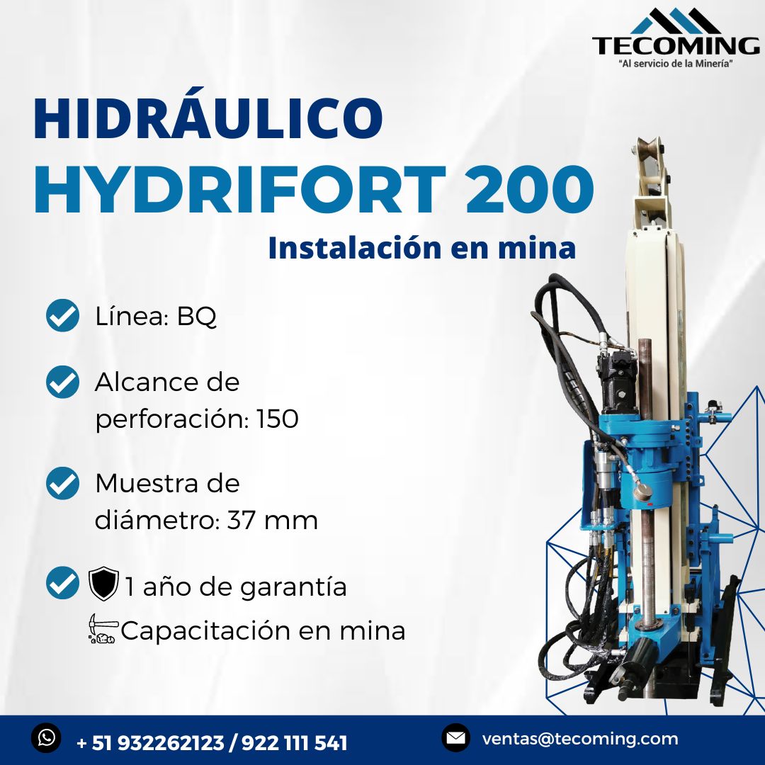 PERFORADORA DIAMANTINA HYDRIFORT 200 MINERÍA TECOMING 2023